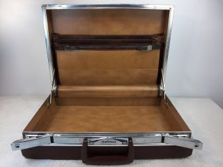 Vintage Diplomat Travel Case Brown Suitcase Luggage Handle Bags Accordion Inside