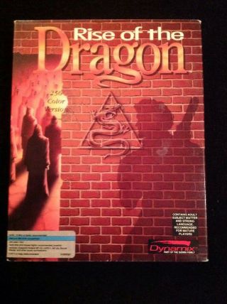 Rise Of The Dragon Vintage Pc Game Dynamix 1990