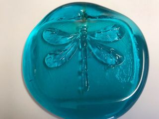 Pressed Glass Suncatchers Vintage Variety Dragonfly Blue Flounder Museum Art
