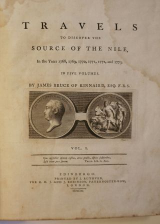 Bruce,  Travels to Discover The Source of the Nile,  1st 1790 2