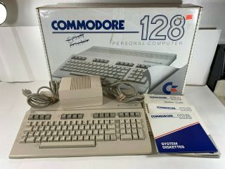 Commodore 128 Computer System Cib Complete