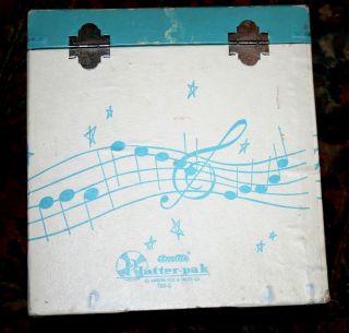 Vintage Platter - pak Stacker Phonograph Record Case No.  700 Series 45 RPM Blue 3