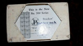 Vintage Platter - pak Stacker Phonograph Record Case No.  700 Series 45 RPM Blue 4