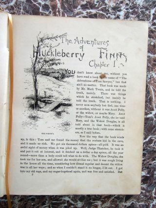 1885 Adventures of Huckleberry Finn,  TRUE First Edition,  1st/1st Cloth Mark Twain 6