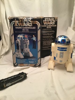 Vintage 1978 Star Wars Radio Controlled R2 - D2 Droid With Remote And Box