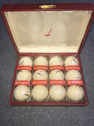 Vintage Box Of 12 Titleist Acushnet Golf Balls