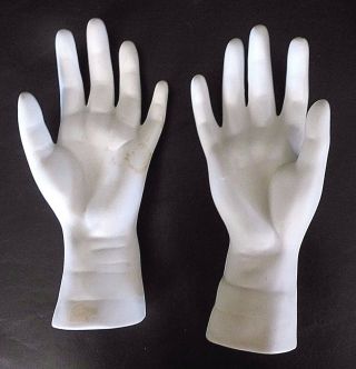Vtg Mannequin Pair/2 Hands Right & Left Hands Jewelry Display Home Decor