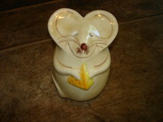 Vintage Ceramic Mouse Parmesan Cheese Shaker California Pottery? Darling