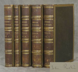 John Ruskin / Modern Painters 5 Vols.  - - Vol I Parts I And Ii Of General 1873