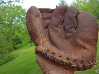 Vintage 3 Finger Nokona Baseball Glove From The 1940 