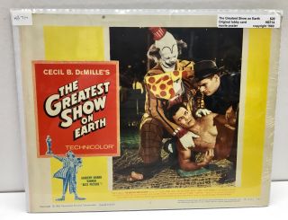 Vintage Lobby Card " The Greatest Show On Earth " 1960
