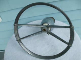 Vintage Aluminum Race Boat Steering Wheel 1950 