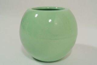 Rare Vintage Mcm Haeger Orb Ball Vase Lime Pastel Green