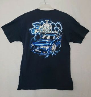 Vintage Movie Fast And The Furious Promo T - Shirt Size Large Blue (r)
