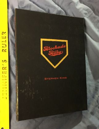STEPHEN KING BLOCKADE BILLY NUMBERED BOOK With SIGNED BASEBALL CARD LONELY ROAD 2