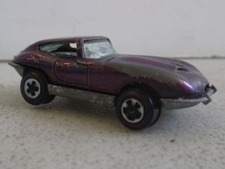 Vintage Johnny Lightning Topper Custom Xke Metallic Purple Redlines Diecast Car