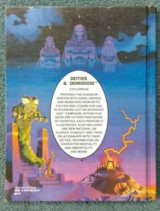ADVANCED DUNGEONS & DRAGONS Deities & Demigods by Gary Gygax VINTAGE TSR 1980 2