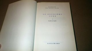 Simone De Beauvoir Le Deuxieme Sexe I & II 1949 Gallimard 2 Vol Numbered Edition 4