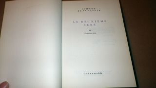 Simone De Beauvoir Le Deuxieme Sexe I & II 1949 Gallimard 2 Vol Numbered Edition 8