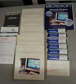 Microsoft Windows 1.  03 Complete In Acrylic Case Ships Worldwide