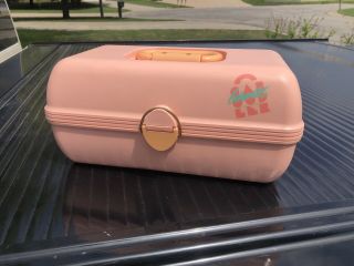 Vintage Pink Caboodles Makeup Travel Case 3 Tier With Mirror