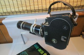 PAILLARD BOLEX H16 RX MOVIE CAMERA w/ KERN Vario - Switar 18 - 86mm Lens w/Extras 4