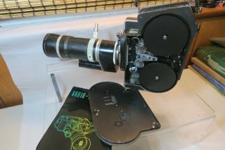 PAILLARD BOLEX H16 RX MOVIE CAMERA w/ KERN Vario - Switar 18 - 86mm Lens w/Extras 6