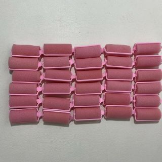 Vintage Foam Hair Rollers Curlers Clips Curlers 30 Total Pink Theater Retro Prop