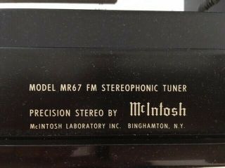 McIntosh MR 67 Stereophonic FM Tuner,  cleaning out Mom ' s stuff and look at this 4
