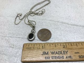 Vintage Sterling Silver Red Garnet Goddess Pendant 19.  5” Necklace 8