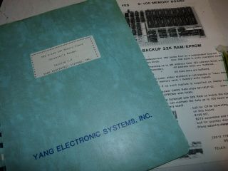 1983 Yang Electronics YES 5 Single Board Computer in Case and S - 100 Memory Board 12