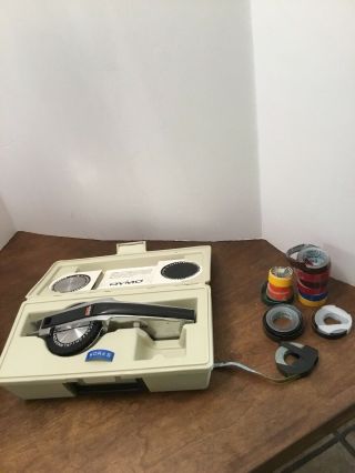 Vintage Dymo 1570 Chrome Label Maker Bundle Deluxe Tapewriter Kit W/tape In Case
