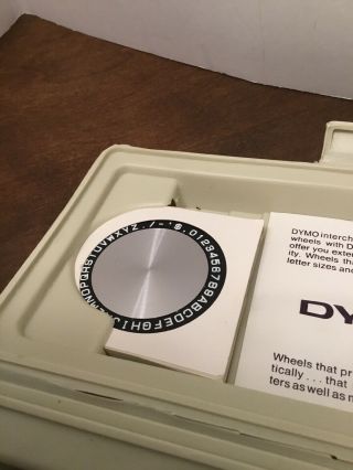 Vintage DYMO 1570 Chrome Label Maker Bundle Deluxe Tapewriter Kit W/Tape In Case 4