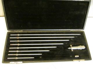 Vintage L.  S.  Starrett Inside Micrometer Set 2” - 12”