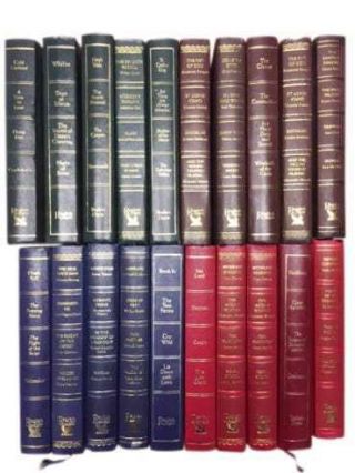 Vintage Faux Leather Blue Readers Digest Books By The Foot - Approx 10 Books