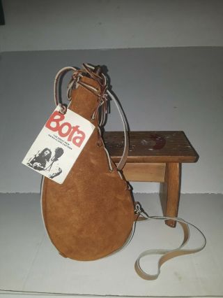 Vintage Leather Bota Bag Of Boulder 50 Ounces Canteen Flask Wine Water Hot Cold