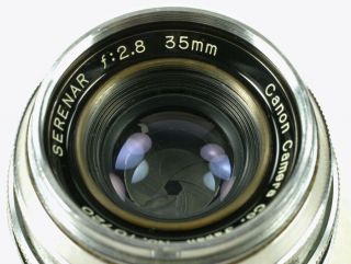 Canon 35mm F/2.  8 Serenar Rf Lens - Ltm