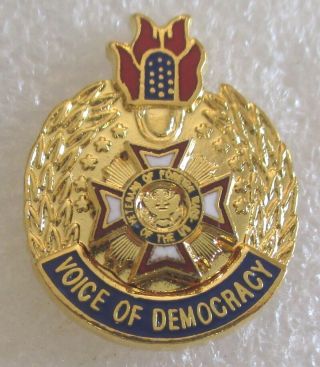 Vintage Vfw Veterans Of Foreign Wars - Voice Of Democracy Pin
