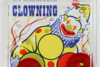 Vintage 1950s Clowning Circus Hand Held Dexterity Ball In Hole Puzzle Game Toy 2