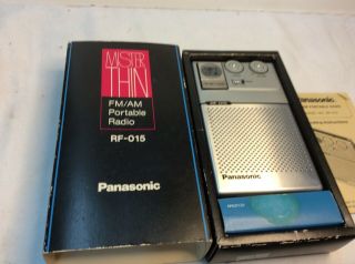 Vintage Panasonic Fm/am Portable Radio Model Rf - 015 Battery Comp.  W/box