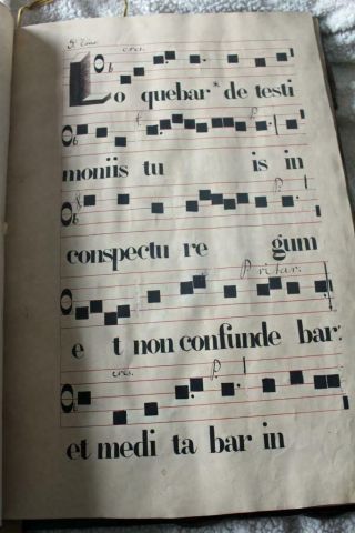 17th/18th HUGE Spanish Antiphonary ILLUMINATED MANUSCRIPT Vellum BOOK OF HOURS 5