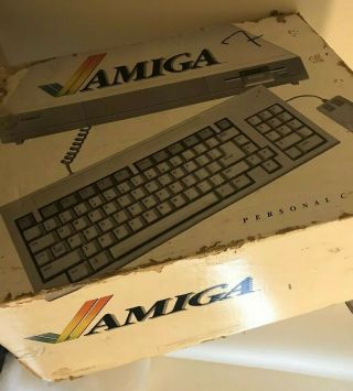 Amiga 1000 Computer System w/ Box,  Polys (No Mouse) 2