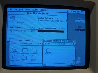 Apple Macintosh Classic II - RECAPPED LOGIC BOARD & ANALOG BOARD - 3 gb HD. 8