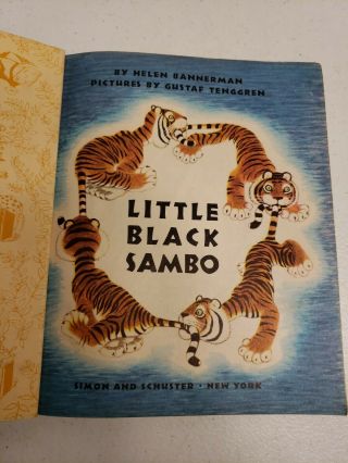 Little Black Sambo,  Vintage,  A Little Golden Book copyright 1948 3