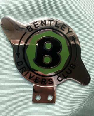 Unmounted Vintage Car Badge / Mascot Bentley Drivers Club
