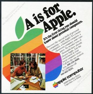 1979 Apple Ii Computer A Is For Apple Vintage Print Ad