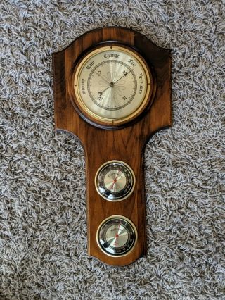 Vintage Verichron Weather Station Thermometer,  Hydrometer Barometer Home Decor