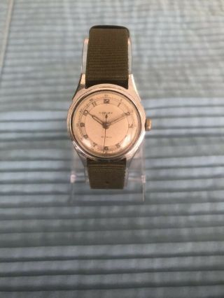 Vintage Copley Military Wrist Watch On Nato Strap (incabloc).  Runs Nicely