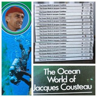 The Ocean World Of Jacques Cousteau Vintage Set (missing Vol 9 & 14)