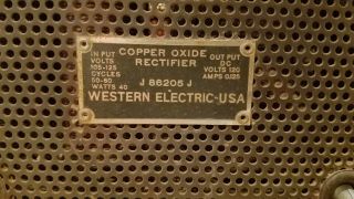 1930 ' S? Western Electric Copper Oxide Rectifier,  2 - 348 Transformers & Condenser 11